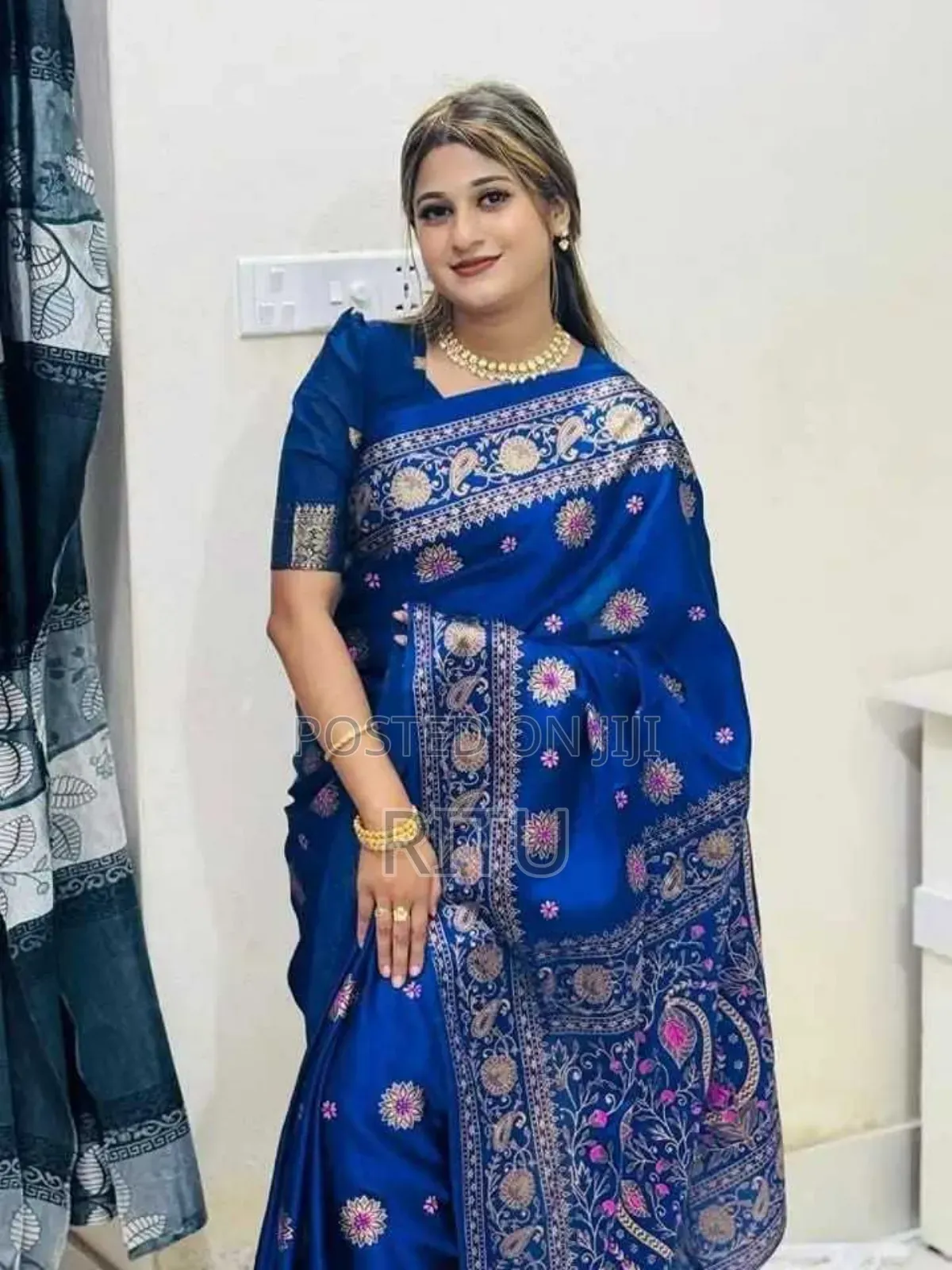 Japani Silk Skin Print Sharee With Blouse Piece