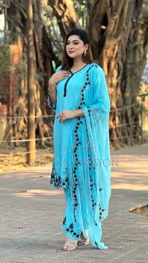 Photo - Embroidery Cotton Three Piece New Year Collection