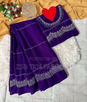 Georgette Embroidery Sharee With Blouse Piece New Update Col