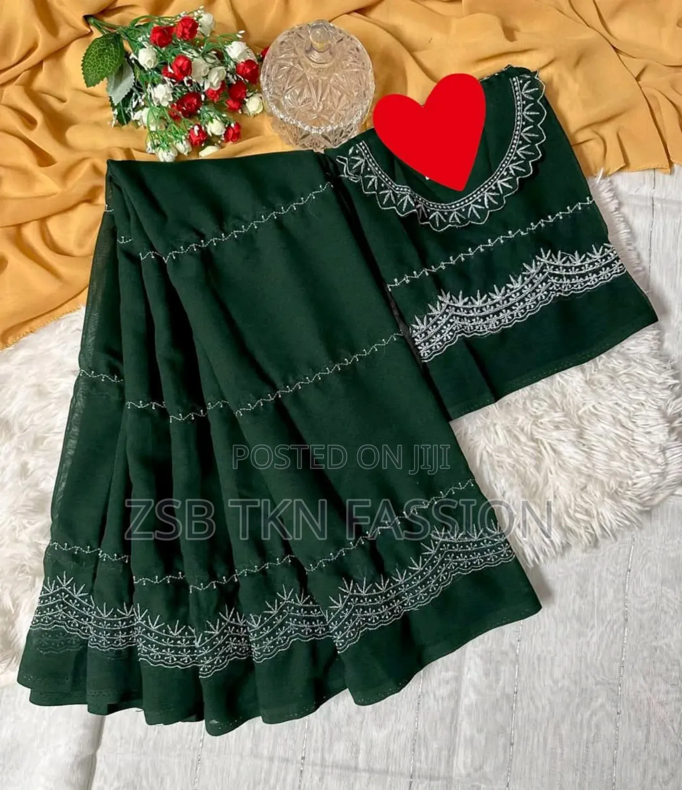 Georgette Embroidery Sharee With Blouse Piece New Update Col