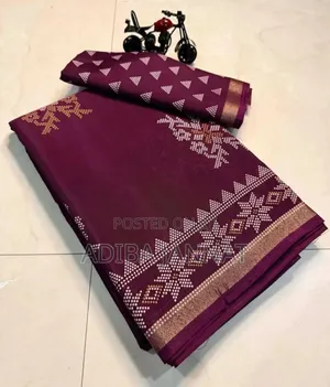 Chanderi Silk With Digital Print Saree and Blouse