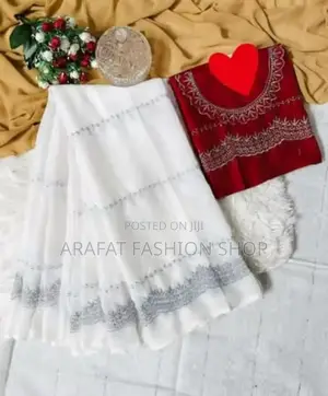 Georgette Embroidery Sharee With Blouse Piece