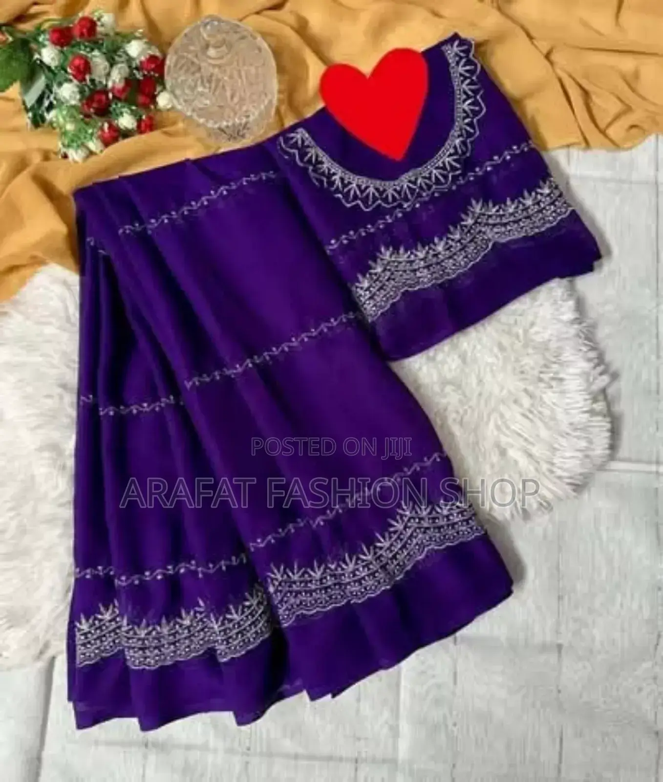 Georgette Embroidery Sharee With Blouse Piece