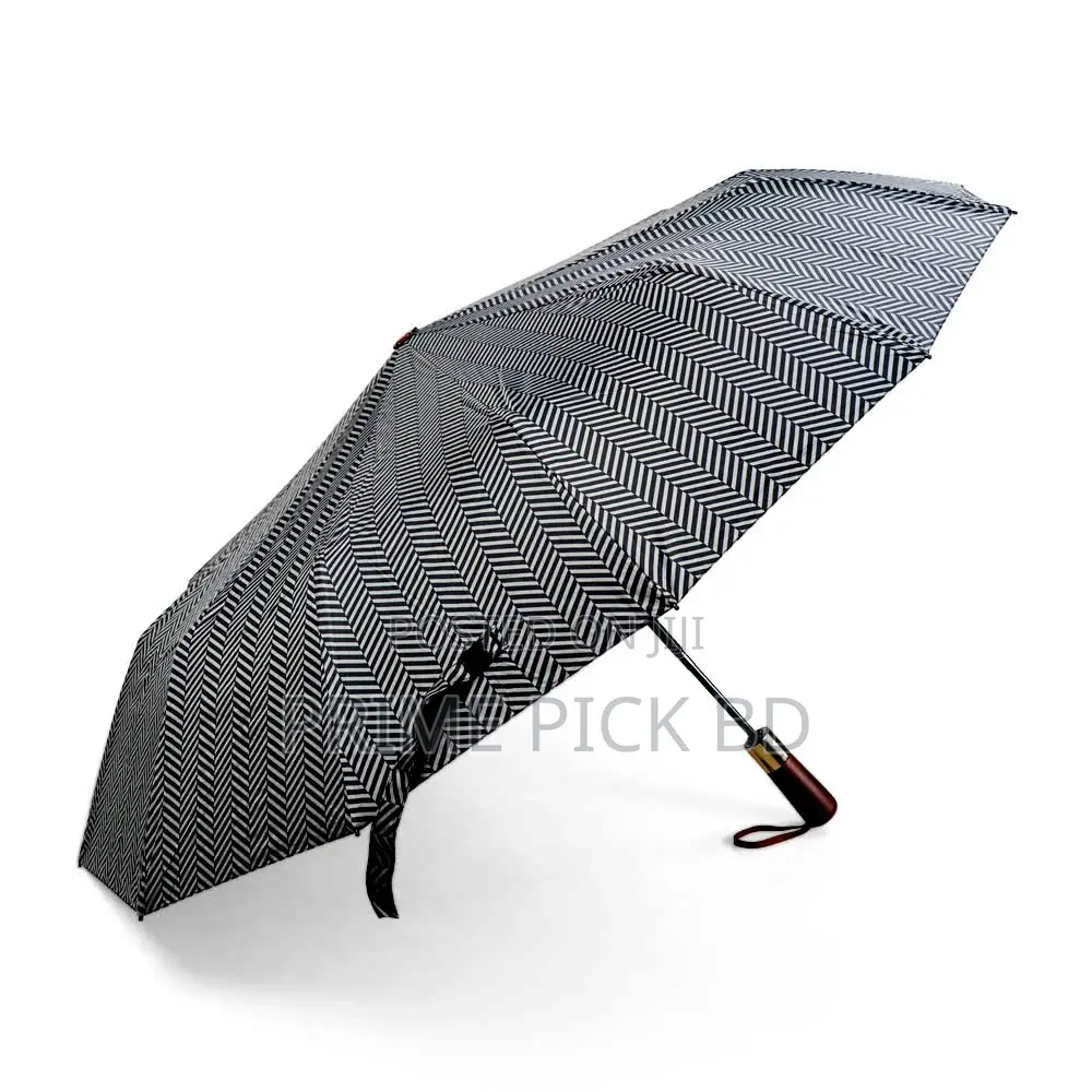 Premium 12-Ribs Automatic Open/Close Wood Handle Umbrella