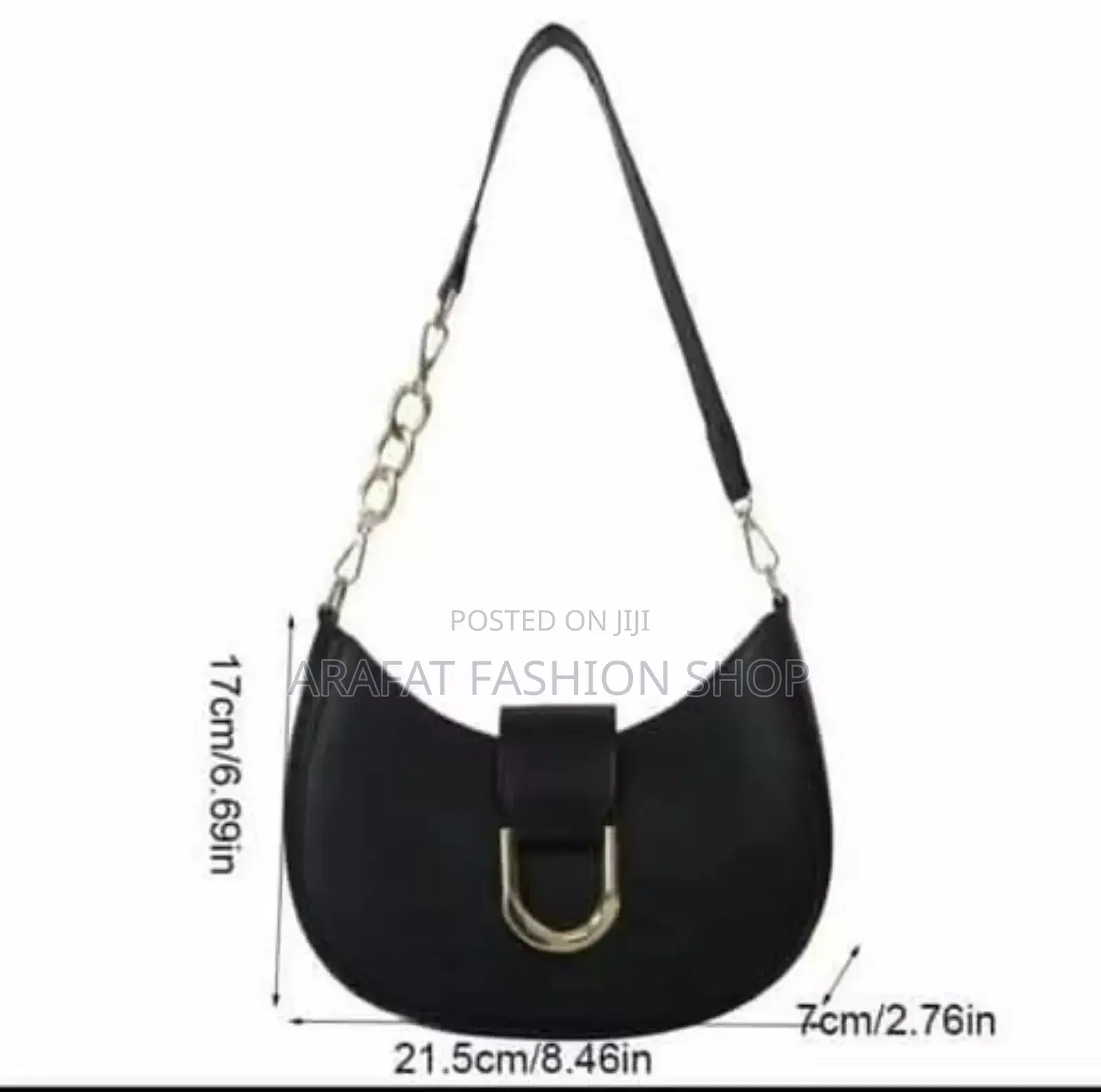 Simple Candycolorhalfroundzipper+Button Chain Shoulder Bag