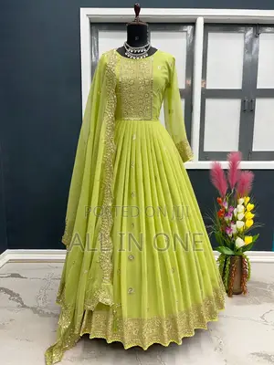 Readymade Georgette Embroidered Party Dress New Update