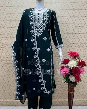 Embroidery Cotton Three Piece