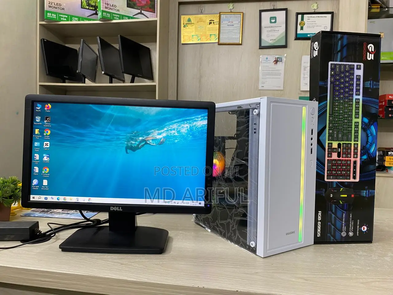 New Desktop Computer 8GB Intel Core I3 SSD 256GB