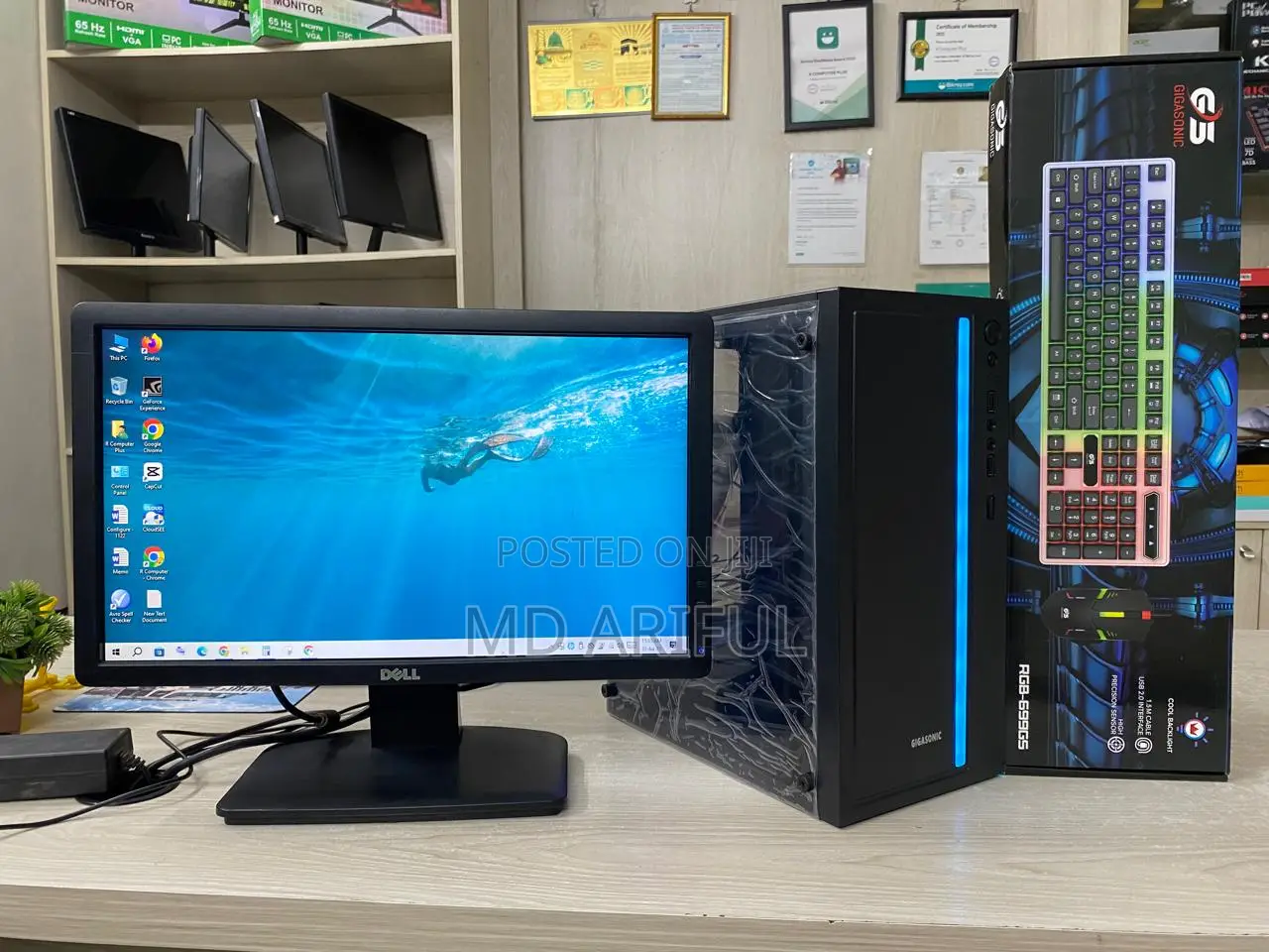 New Desktop Computer 8GB Intel Core I3 SSD 256GB