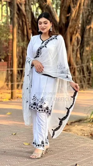 Embroidery Cotton Three Piece