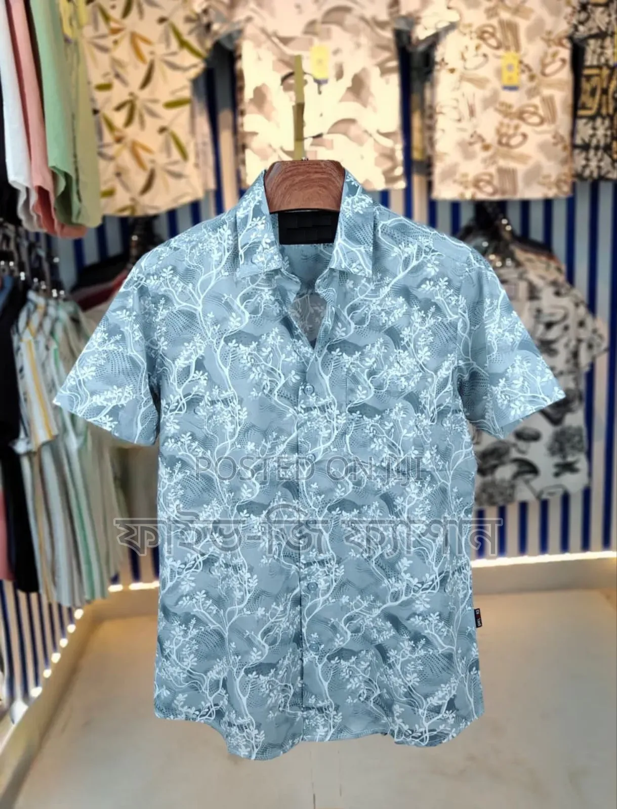 Pure Cotton Half Sleeve Print Shirt