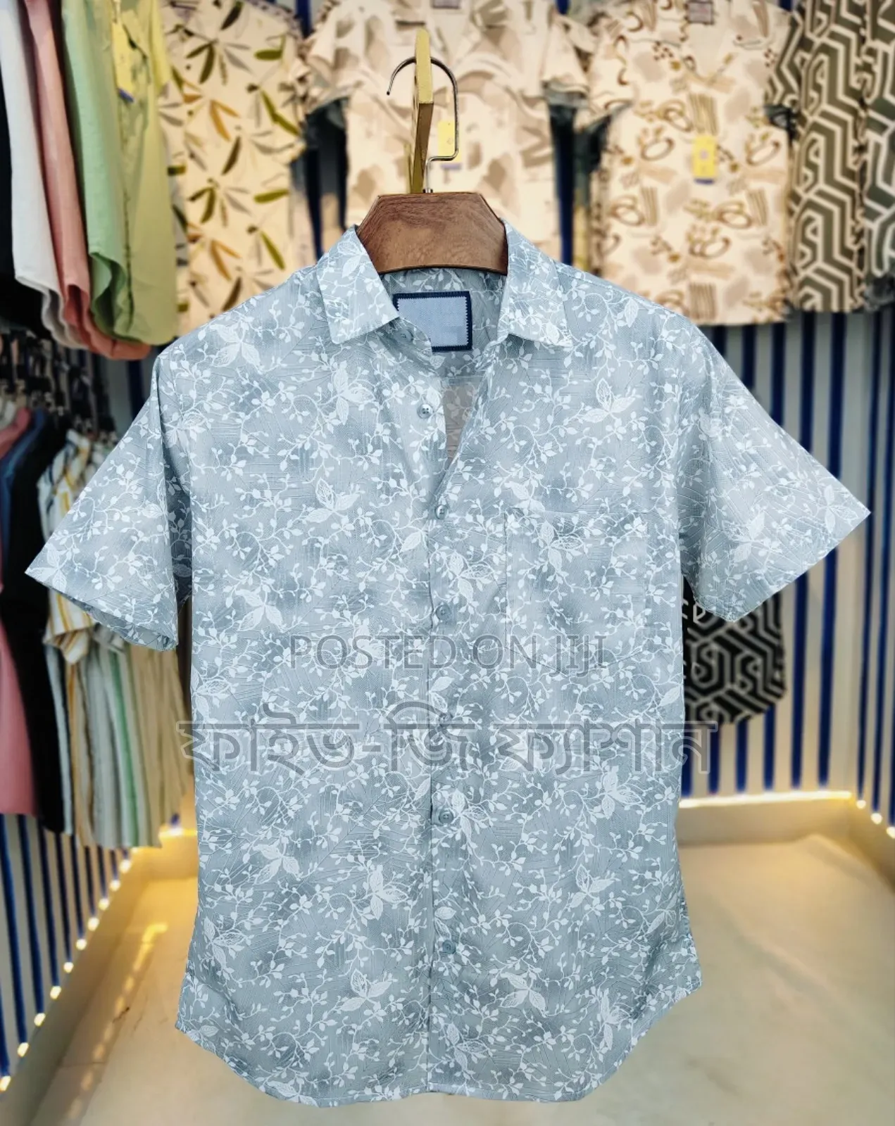 Pure Cotton Half Sleeve Print Shirt
