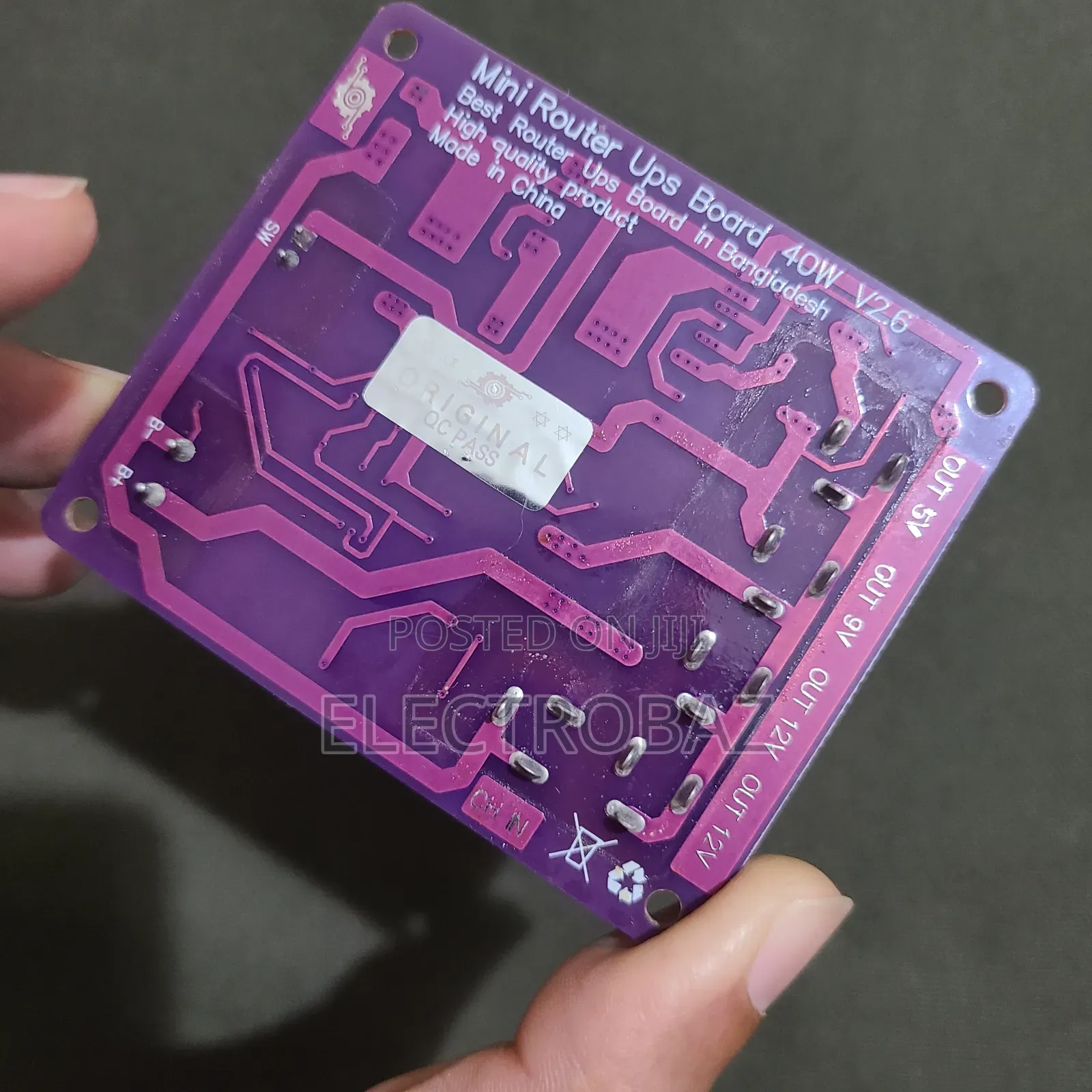 Dc 12v Mini Ups Circuit for Router or Fan 5v, 9v, 12v Out