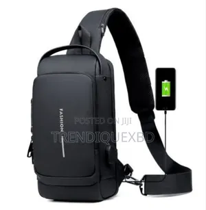 Men’S Crossbody Chest Bag | Waterproof | Zipper Lock