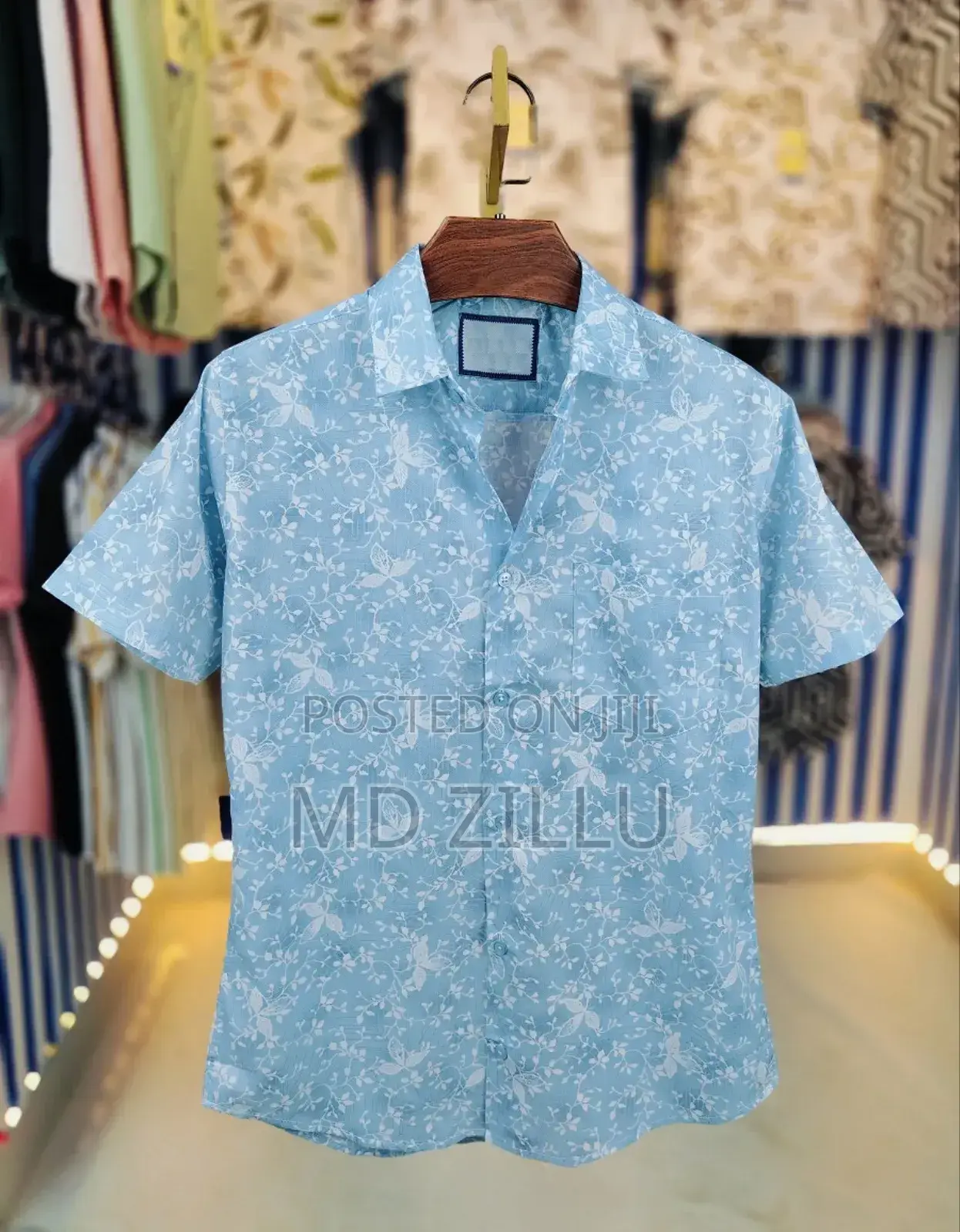 Pure Cotton Half Sleeve Print Shirt
