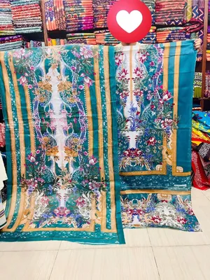 Photo - Digital Print Cotton Three Piece Collection