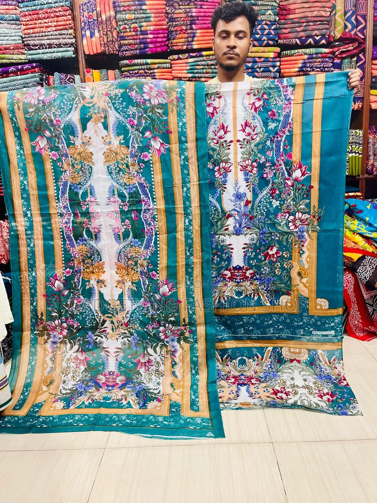 Digital Print Cotton Three Piece Collection