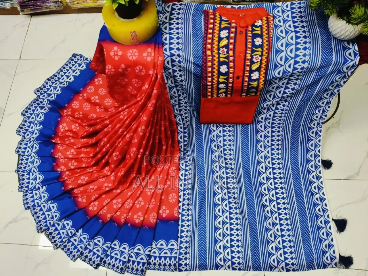 Sharee Panjabi Couple With Blouse