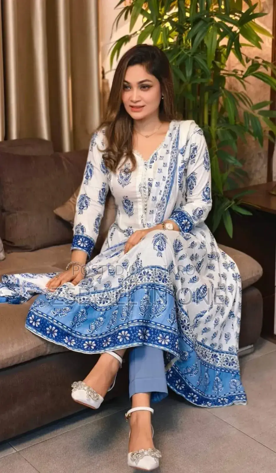 Cotton Gown 3 Piece