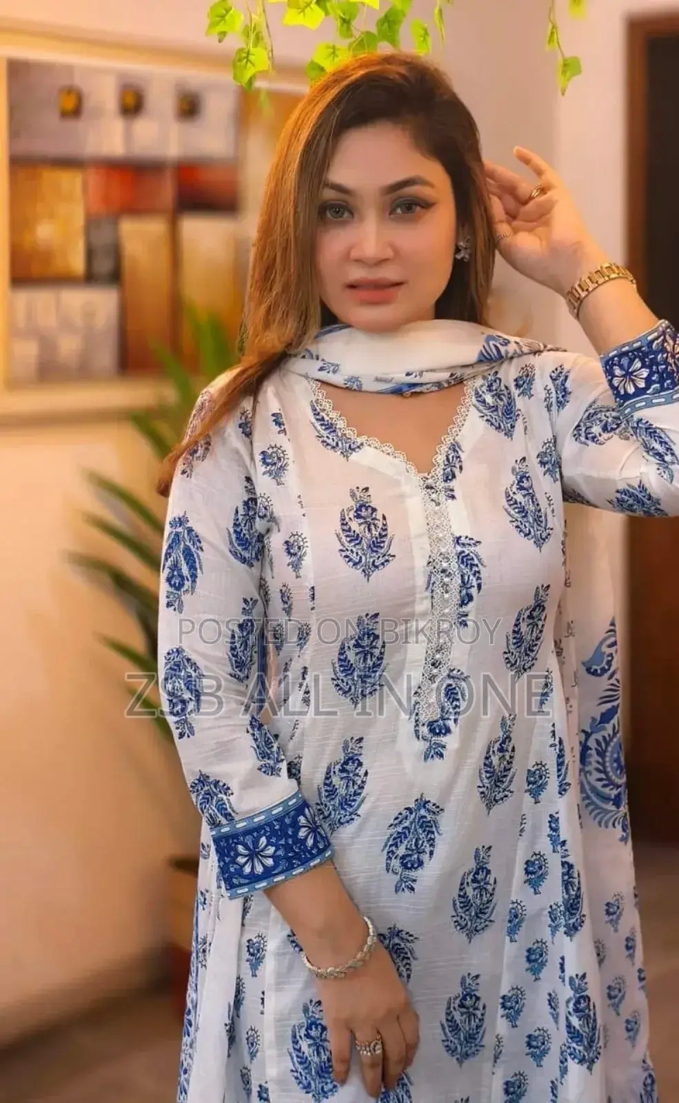 Cotton Gown 3 Piece