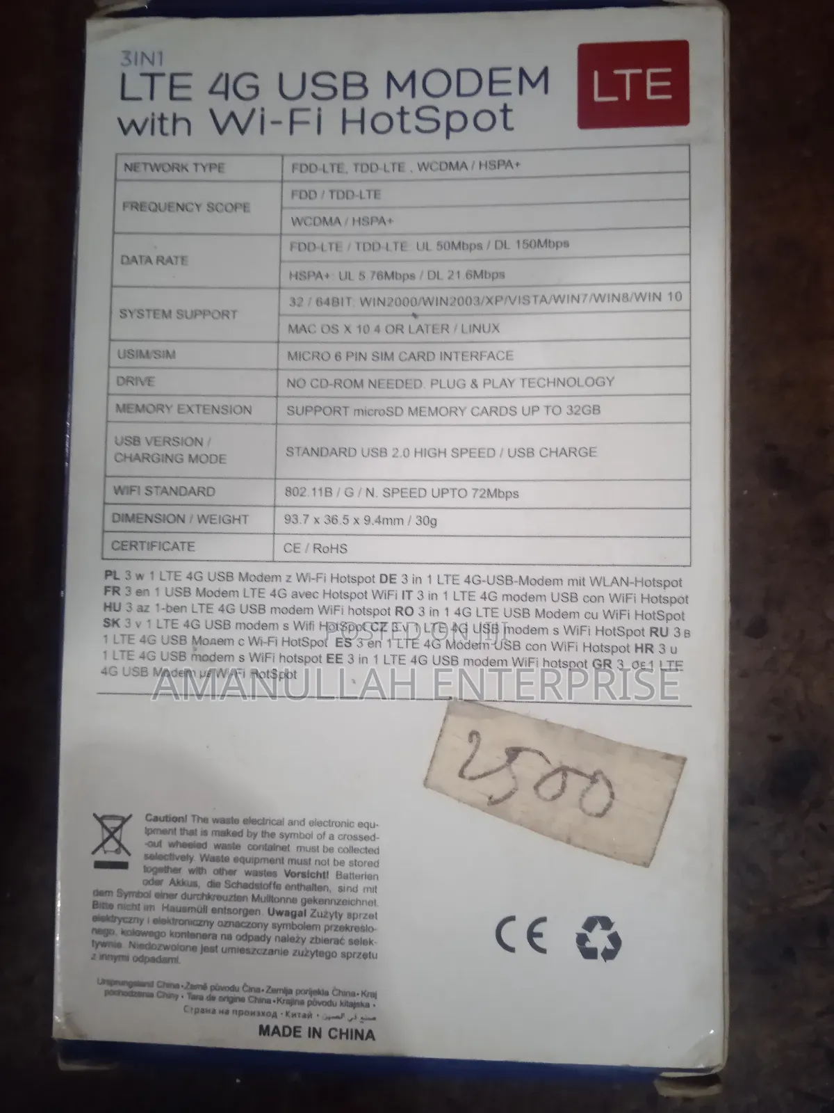 Usb Wifi Router 4g Lte Sim Support