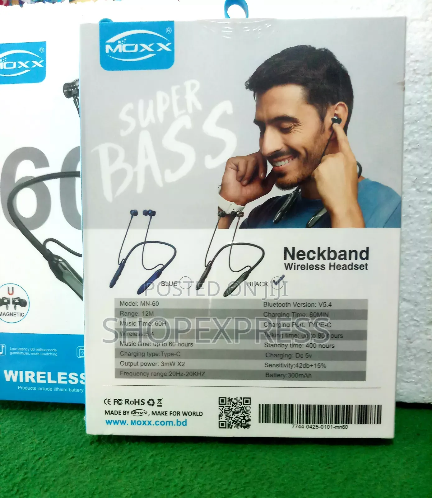 Moxx Mn-60 Wireless Neckband (60 Hour Music)