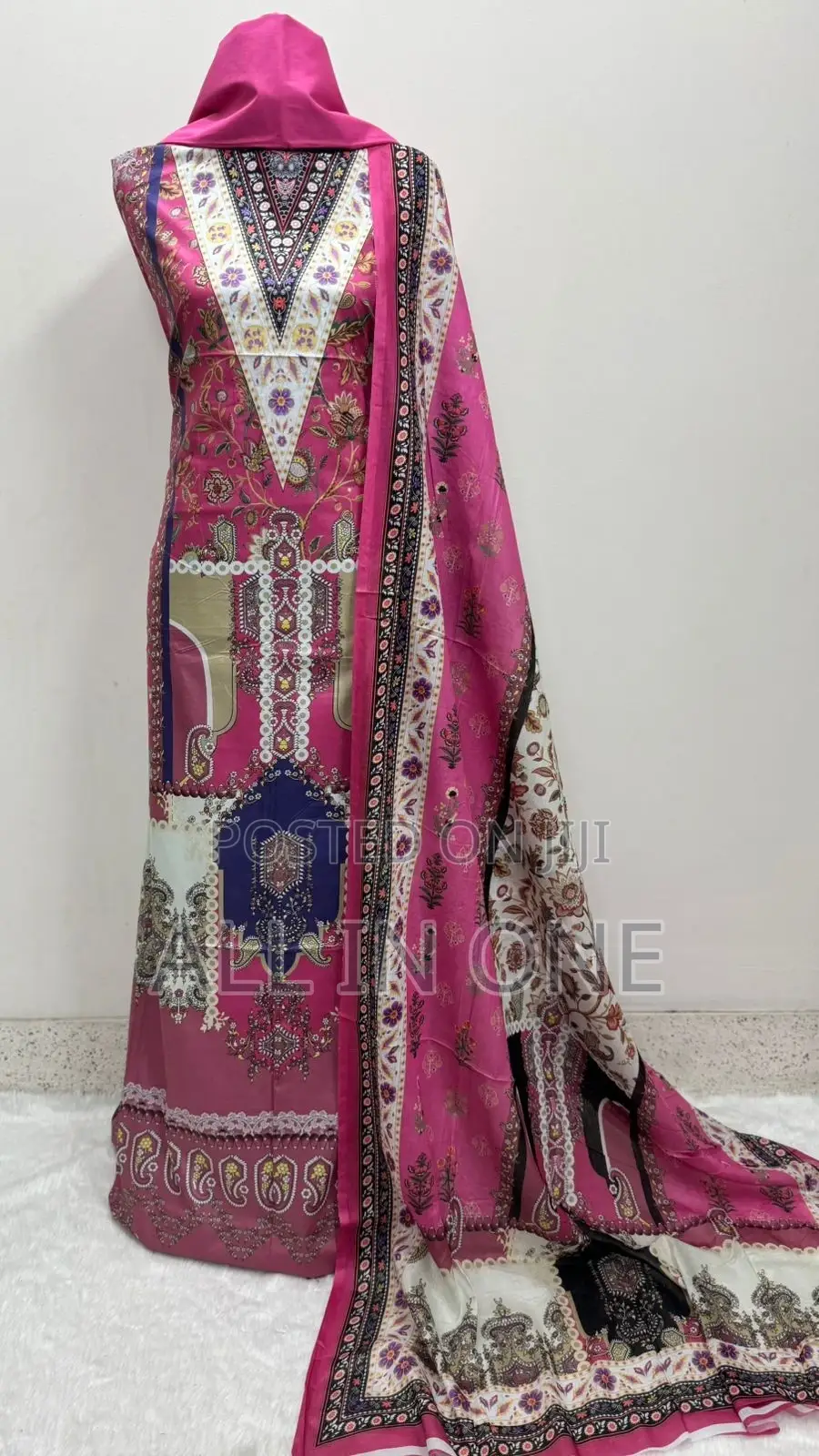 Digital Print Cotton Three Piece