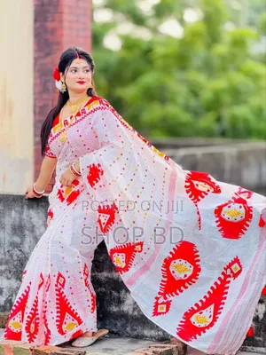 Photo - Half Silk Block Print Sharee