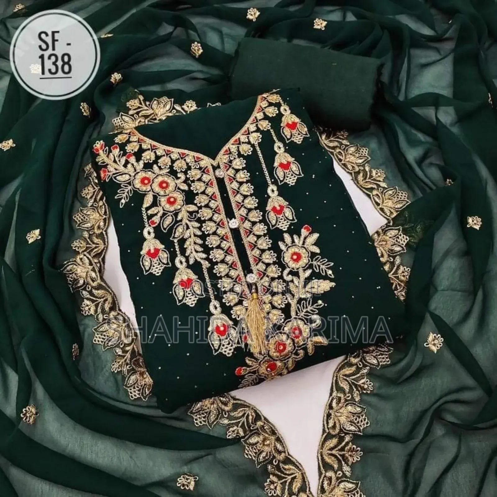 Embroidary Georjet Three Piece