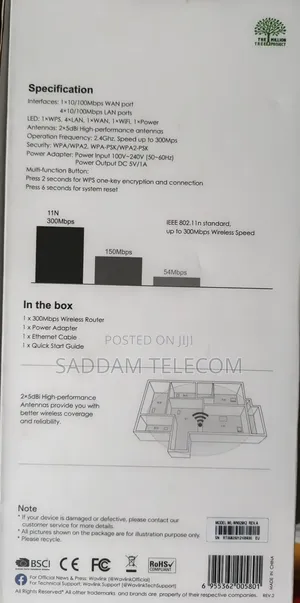 Wavlink Wl-Wn529k2 300mbps Wi-Fi Omnidirectional Router