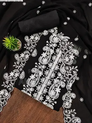 Embroidered Cotton Three-Piece Set