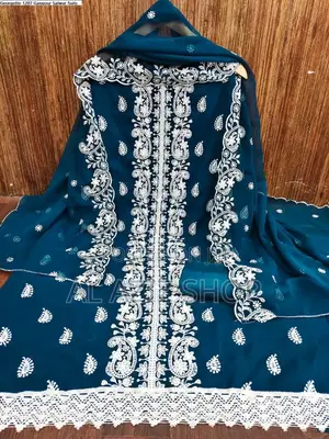 Embroidered Cotton Three-Piece Set