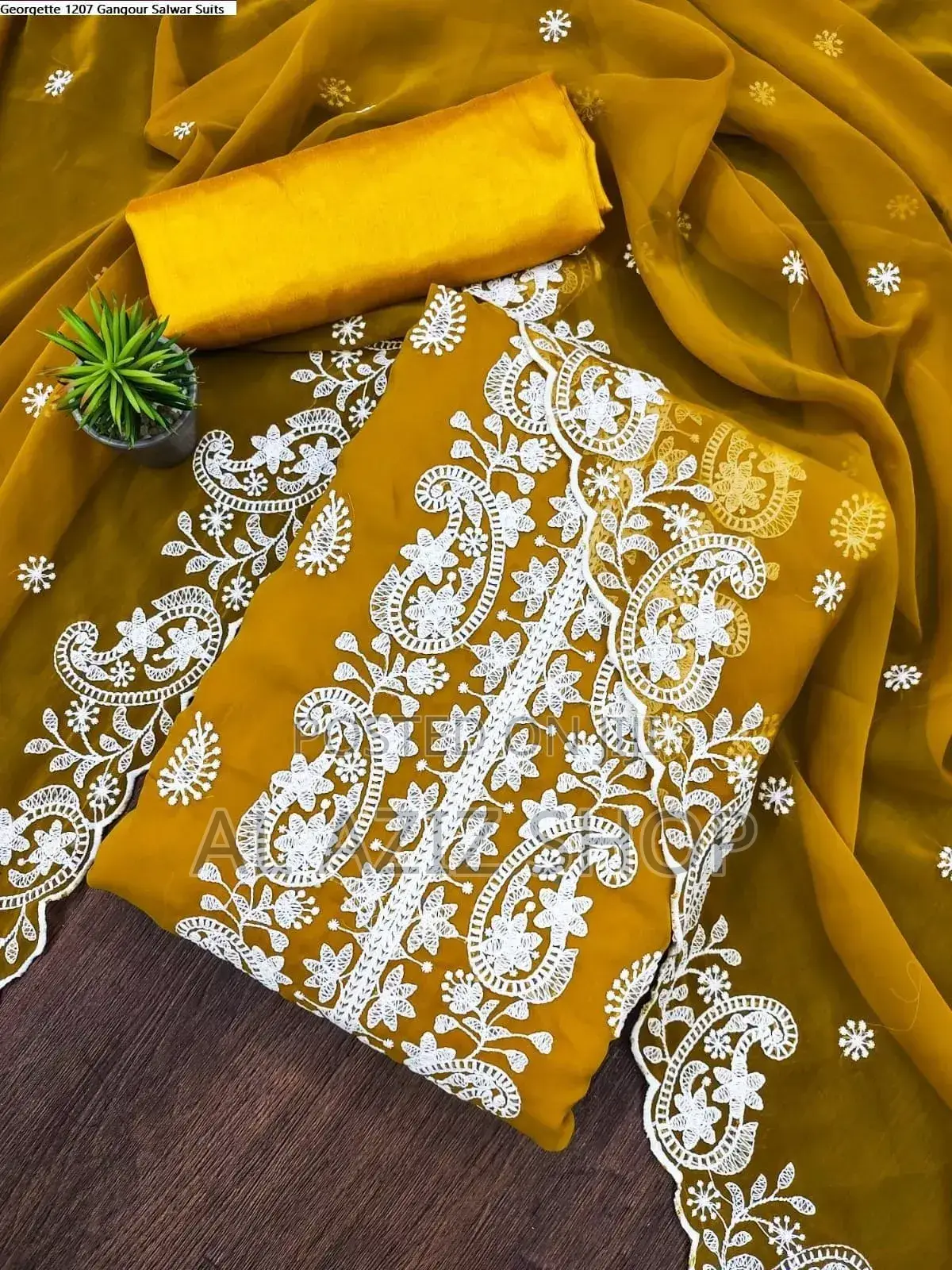 Embroidered Cotton Three-Piece Set