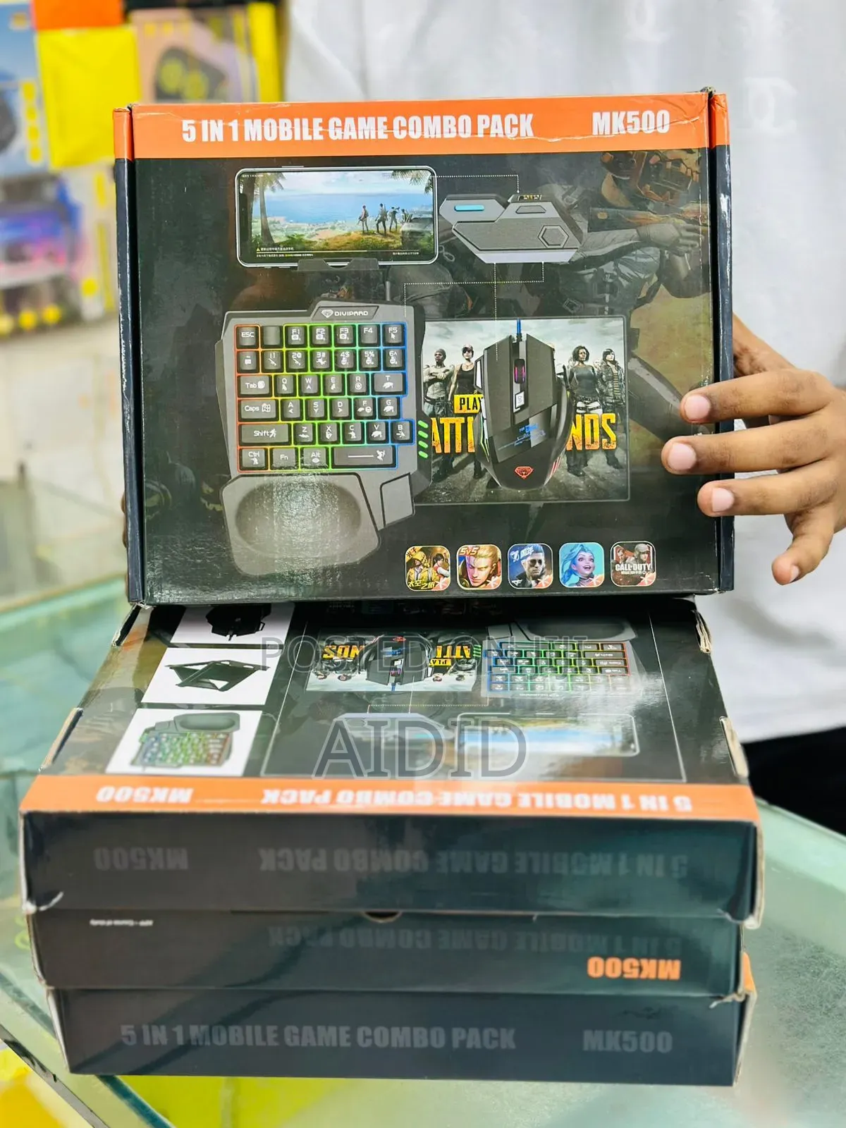 5in 1 Gaming Combo Mk500 for Gaming in Mobile Phone