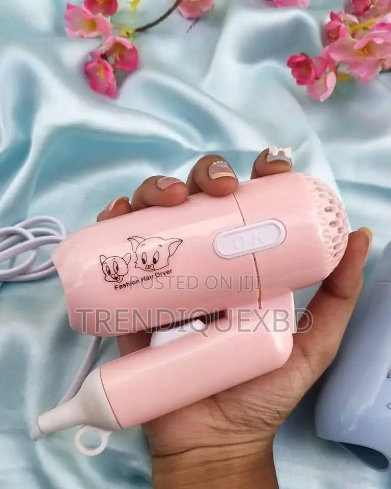 500w Foldable Mini Hair Dryer – Low Noise Travel Friendly