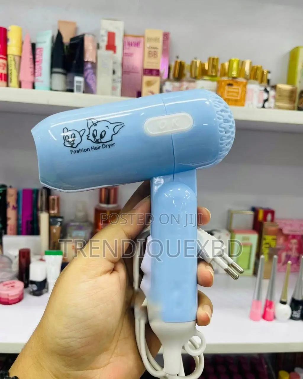 500w Foldable Mini Hair Dryer – Low Noise Travel Friendly