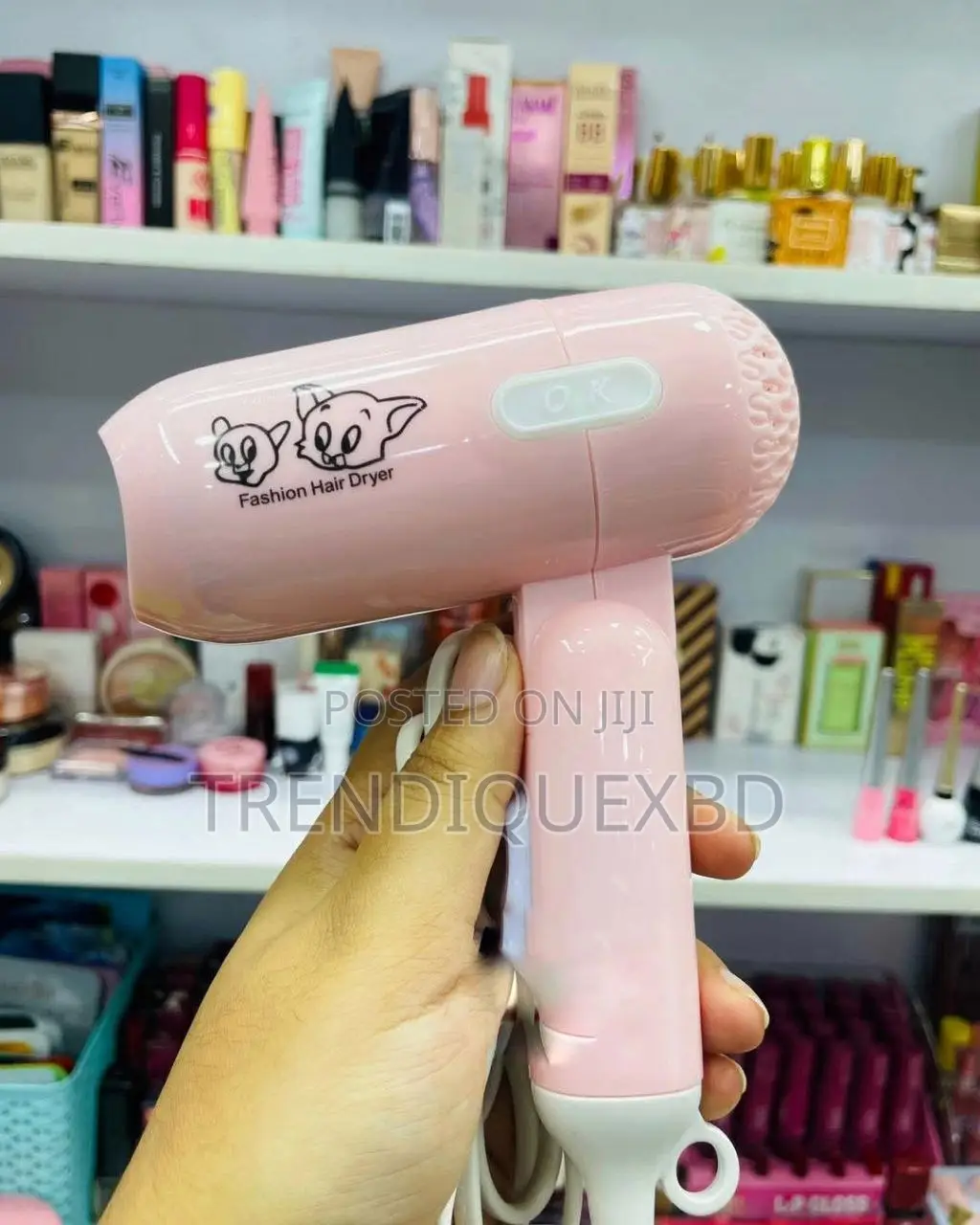 500w Foldable Mini Hair Dryer – Low Noise Travel Friendly