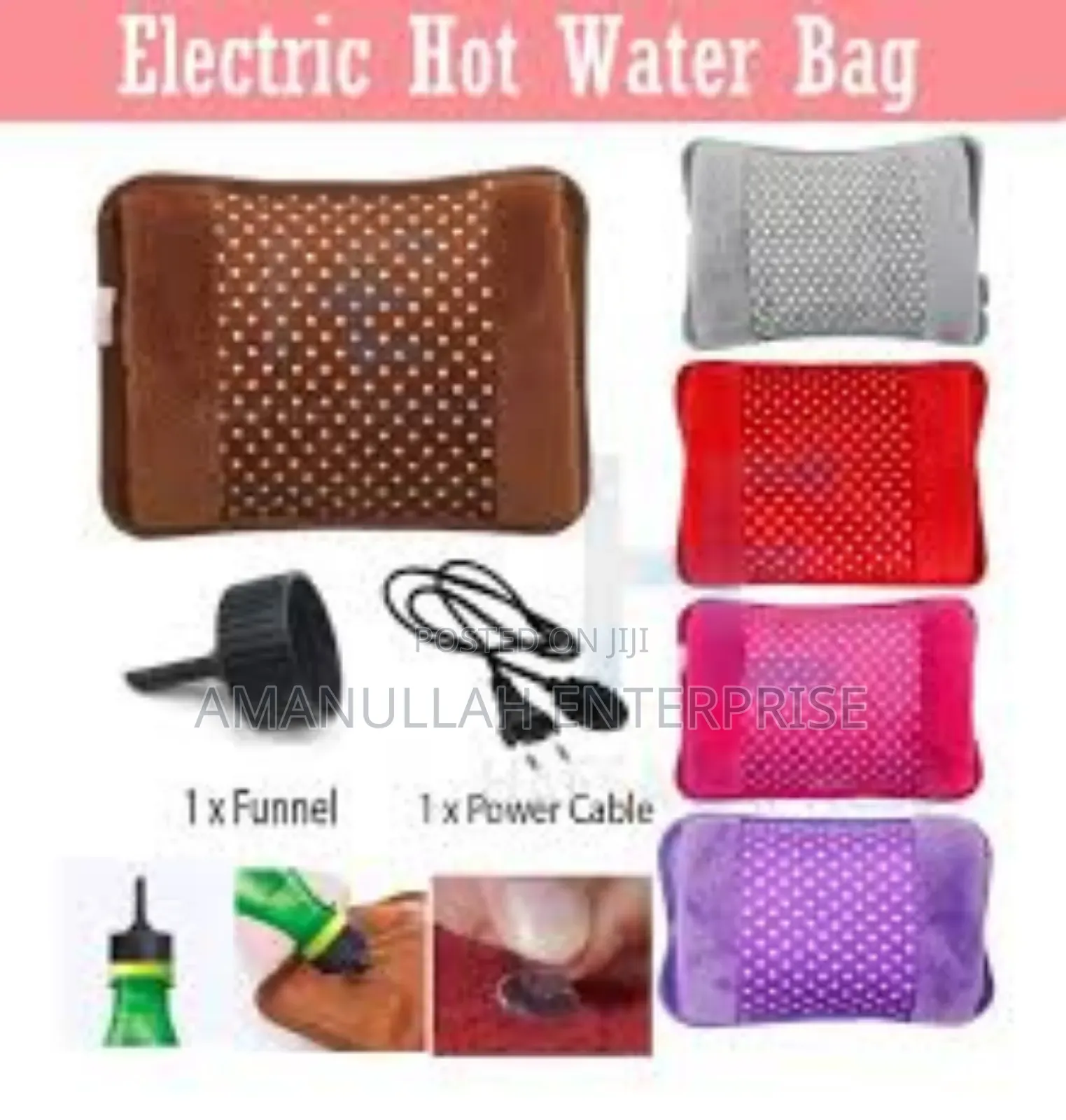Electric Hot Water Bag Portable, Rechargeable Heat Device