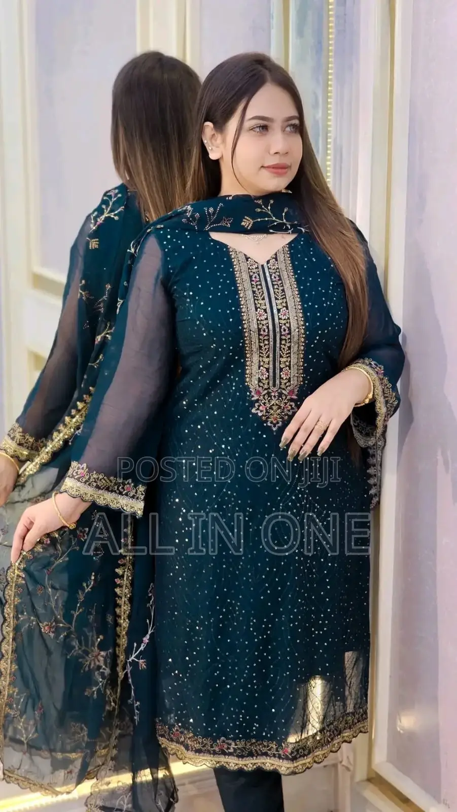 Georgette Embroidered Four-Piece Set