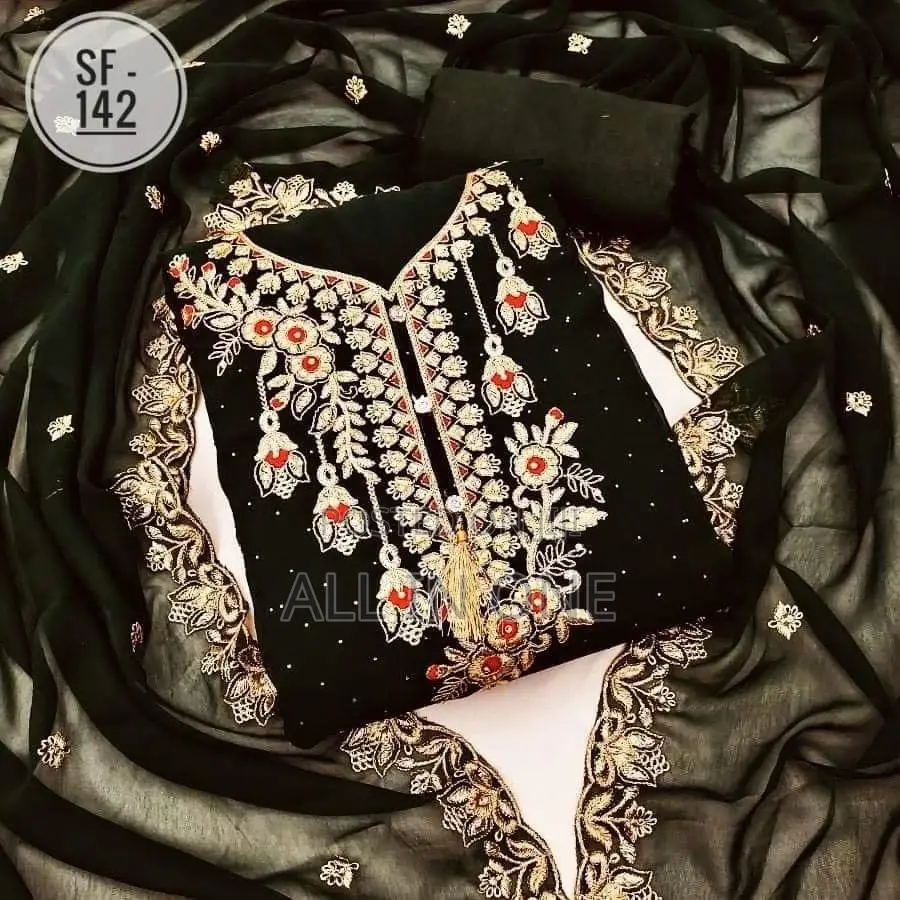 Embroidary Georjet Three Piece JHF Fgrest