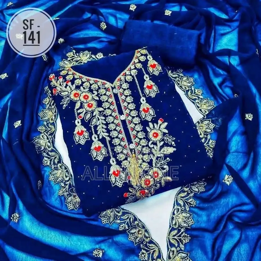 Embroidary Georjet Three Piece JHF Fgrest