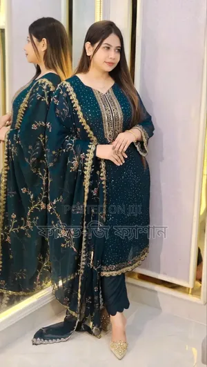 Georgette Embroidered Four-Piece Set