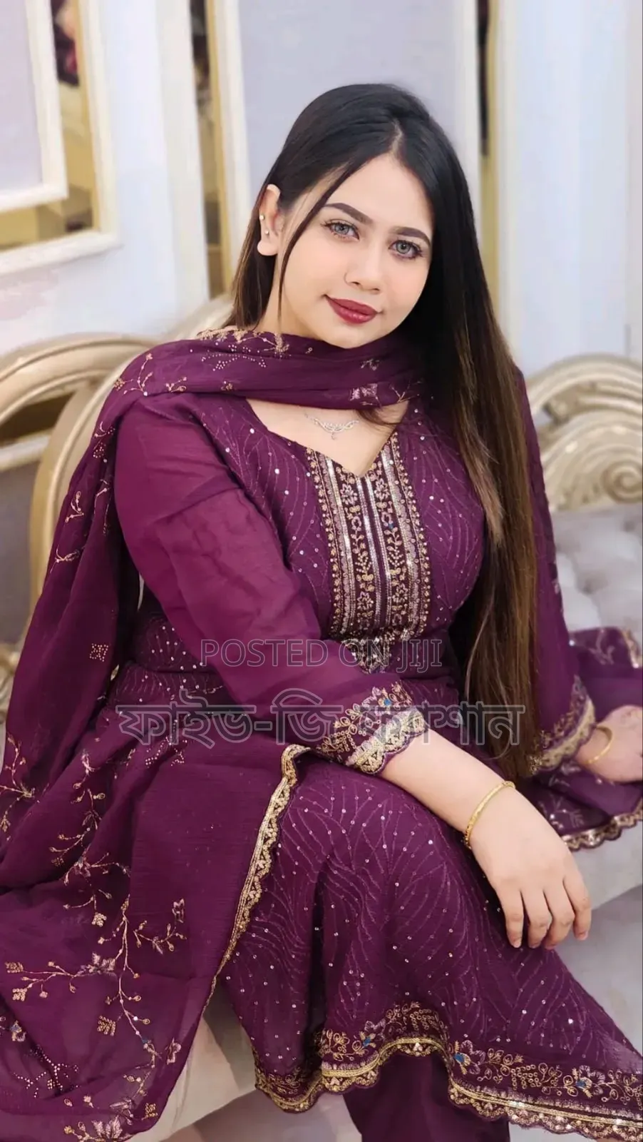 Georgette Embroidered Four-Piece Set