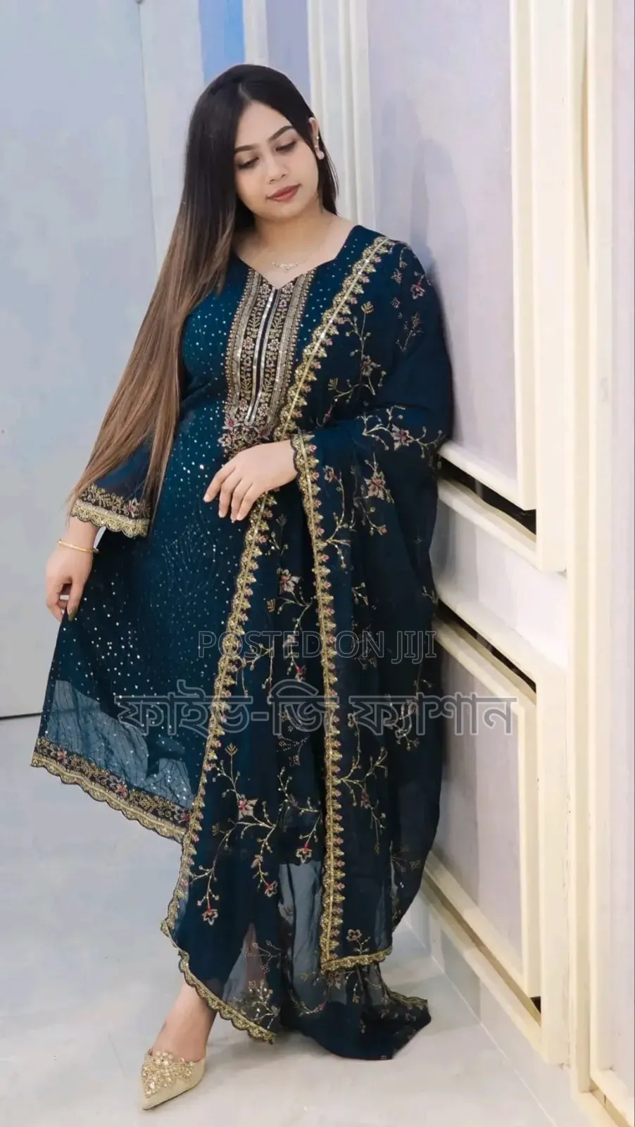 Georgette Embroidered Four-Piece Set