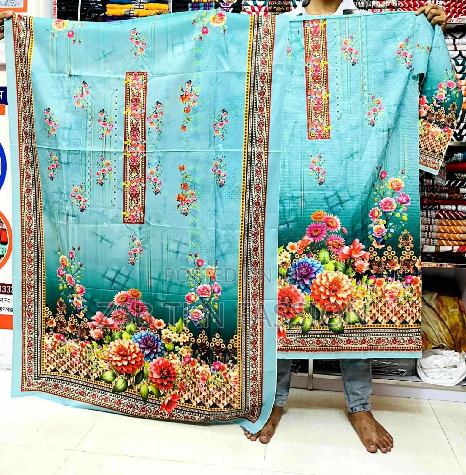 Crochet Sequin Dress in Adi Work