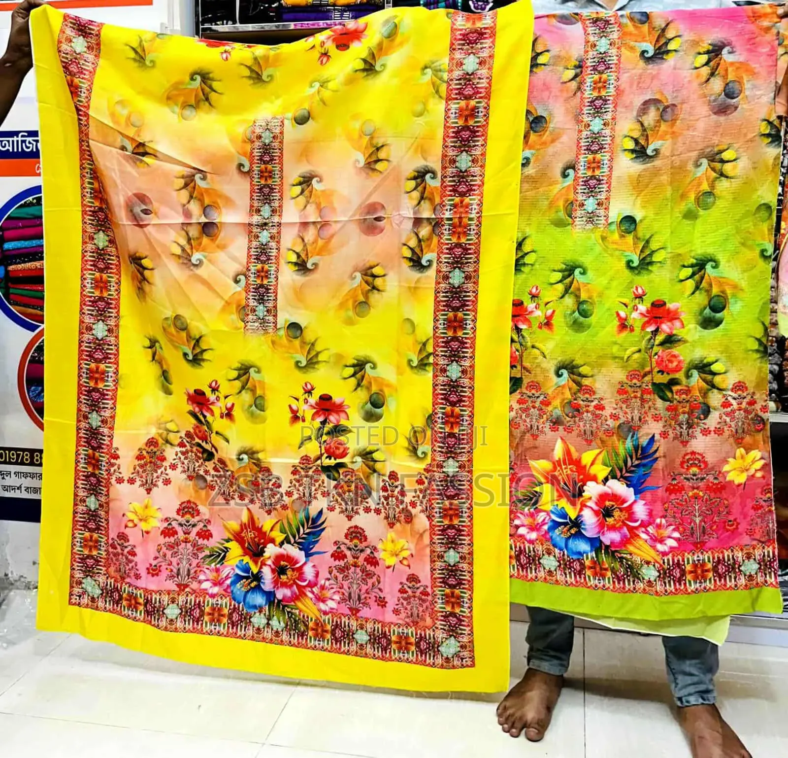 Crochet Sequin Dress in Adi Work