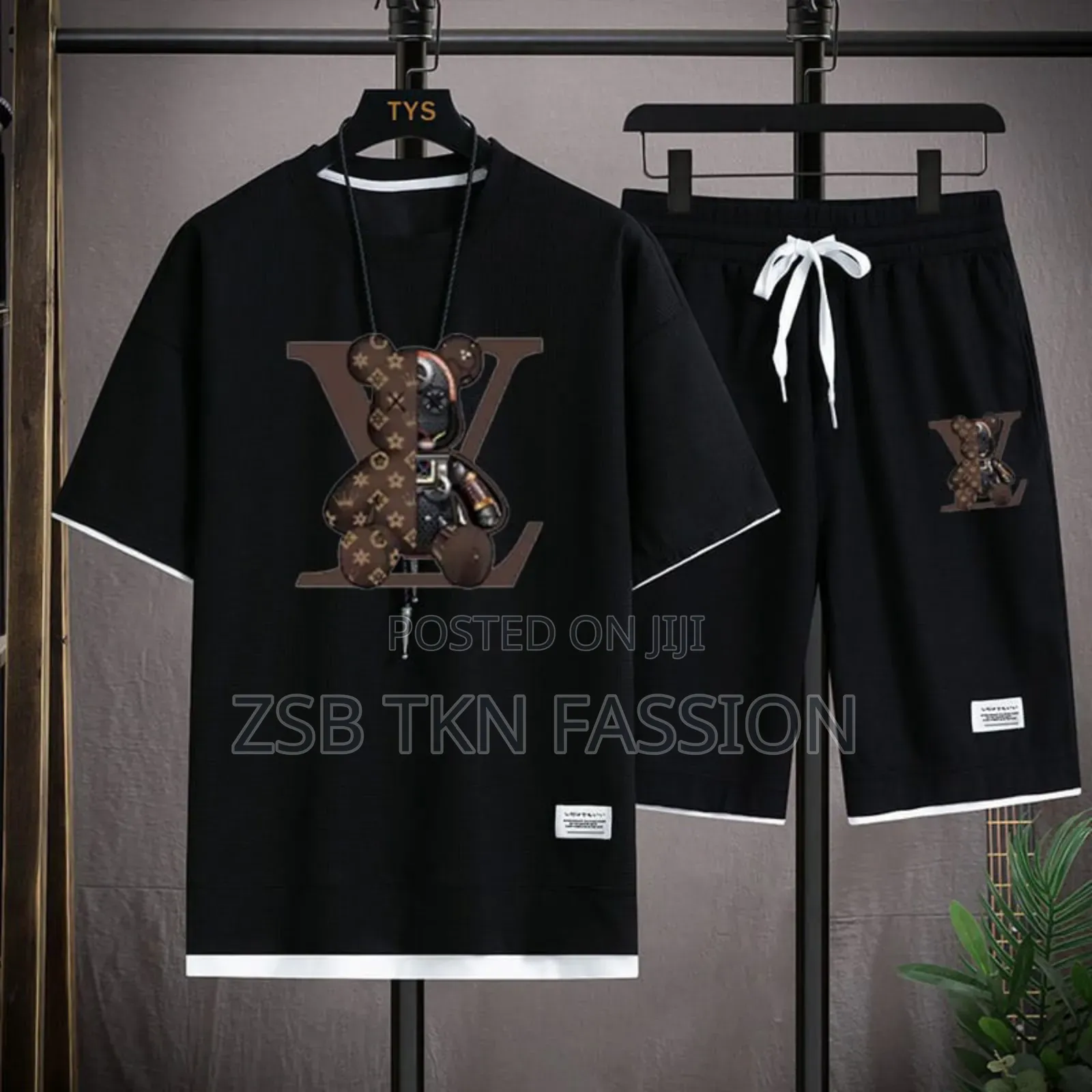 Mash T-Shirt and Short Pant Set Jj Ff Hh