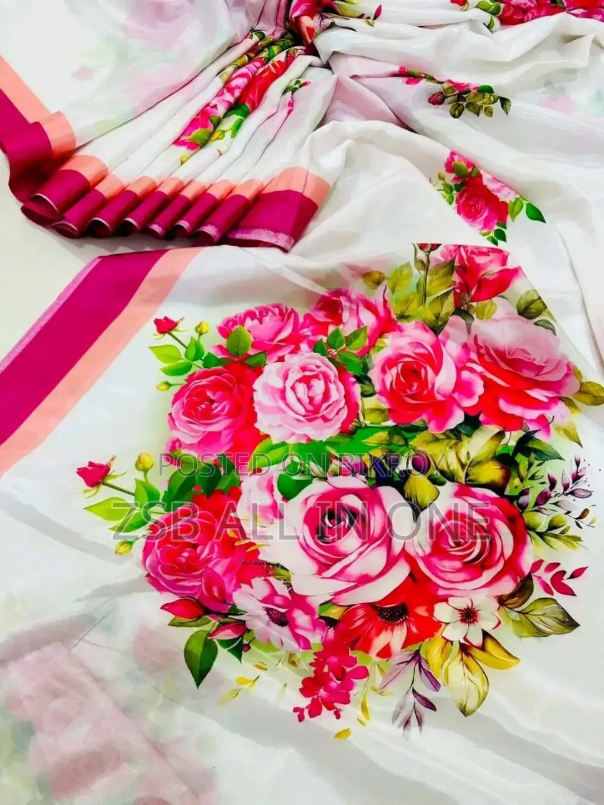 Digital Print Saree With Blouse Piece