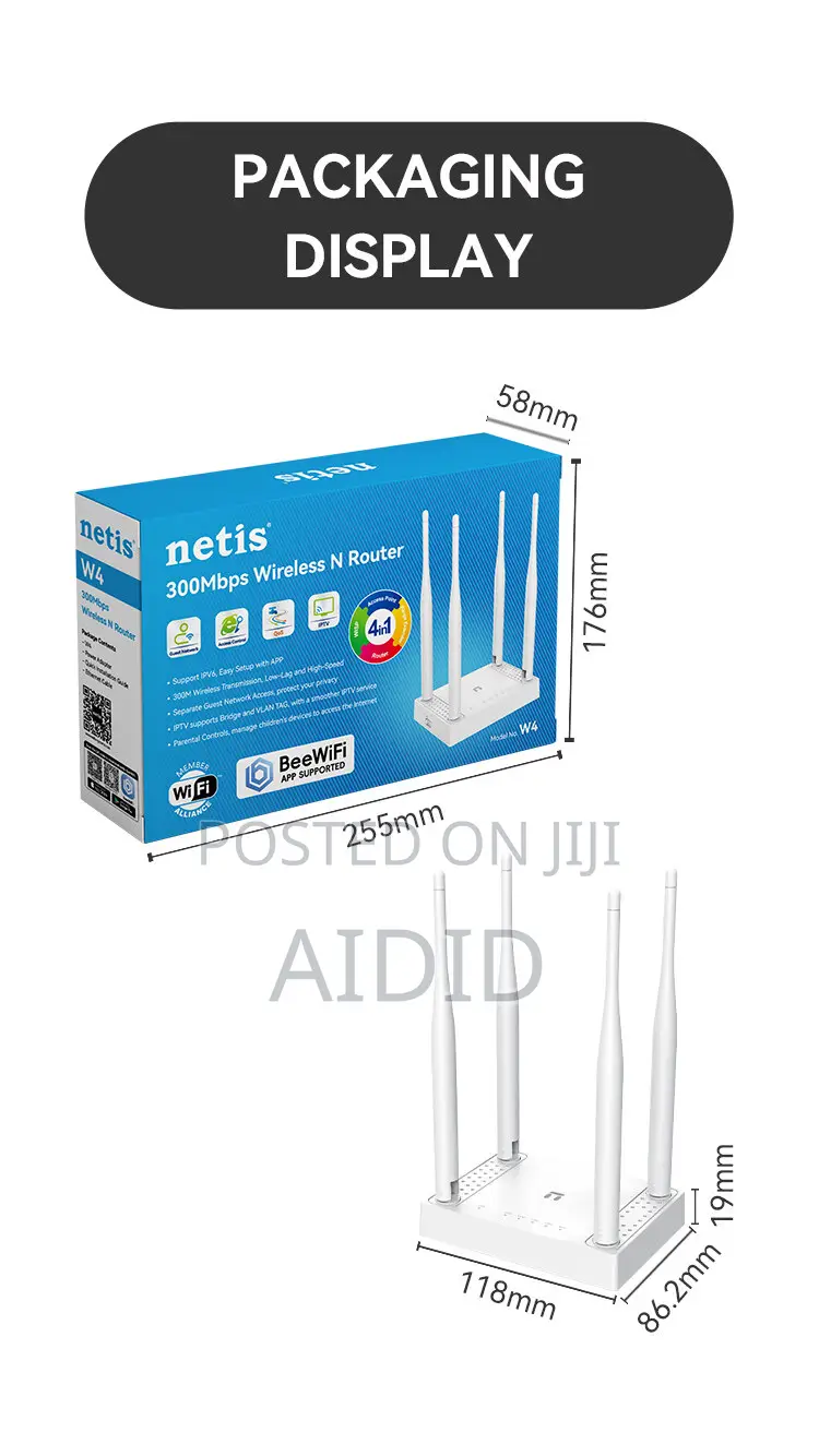 Netis W4 300mbps 4 Antenna Router Netis Greenwave