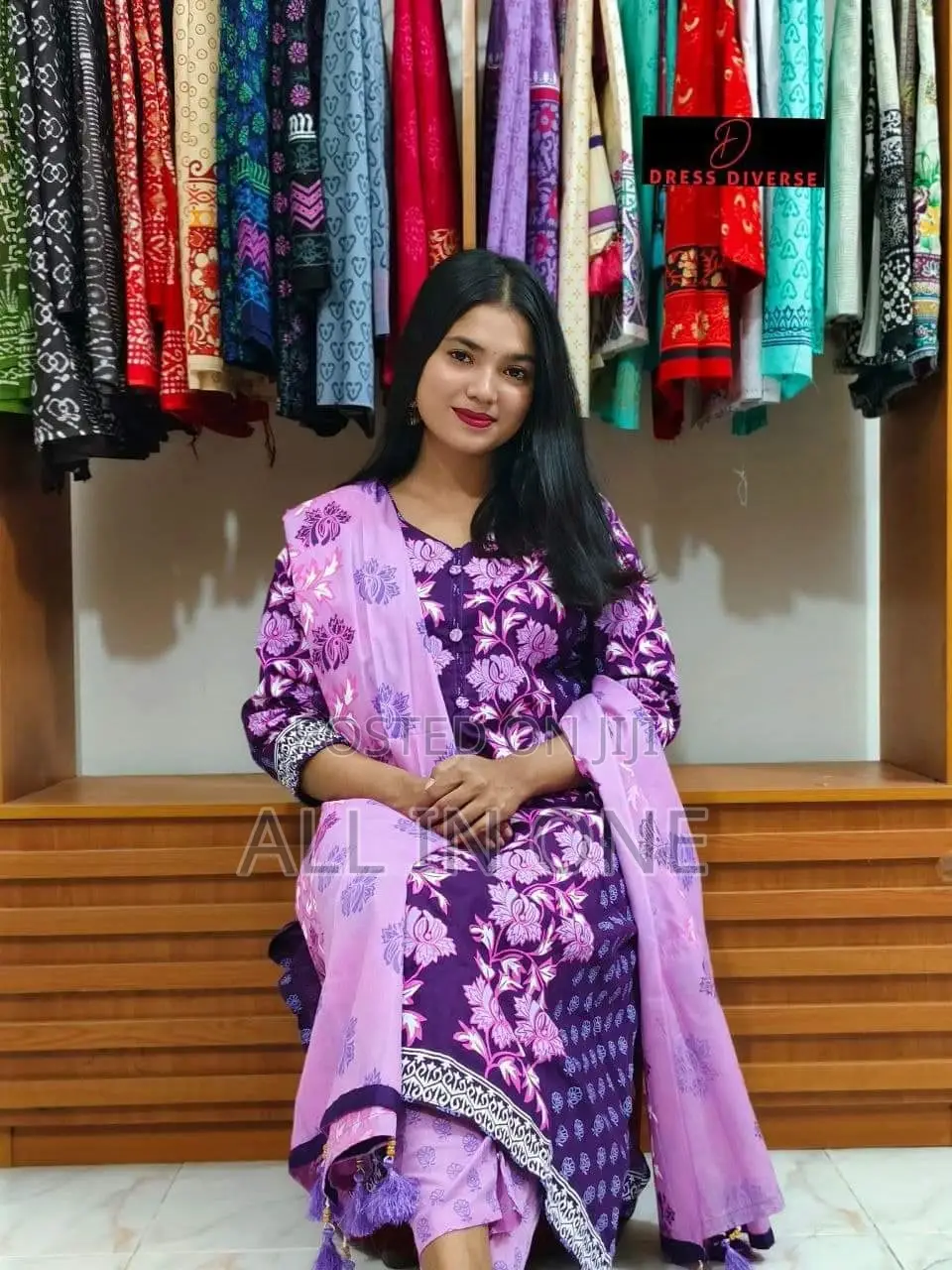 Block Print Three Piece GFG FDSFDS Uyj